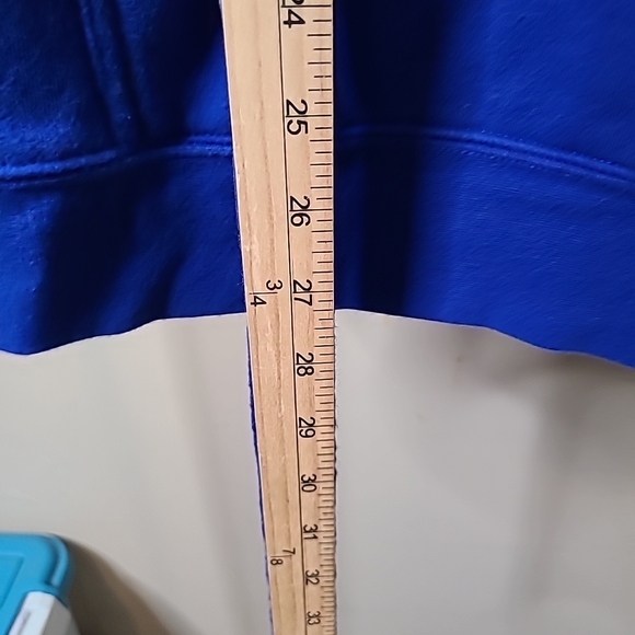 Blue and Red Men's Hoodie - Picture 4 of 5